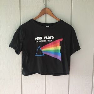 Divided Pink Floyd Logo Black Tee: S